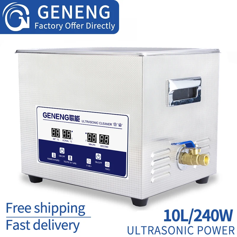 

Digital Ultrasonic Cleaner Washer 10L MotherBoard Auto Car Parts Lab Equipment Metal Mold kitchen hoods Ultrasound Bath Heated