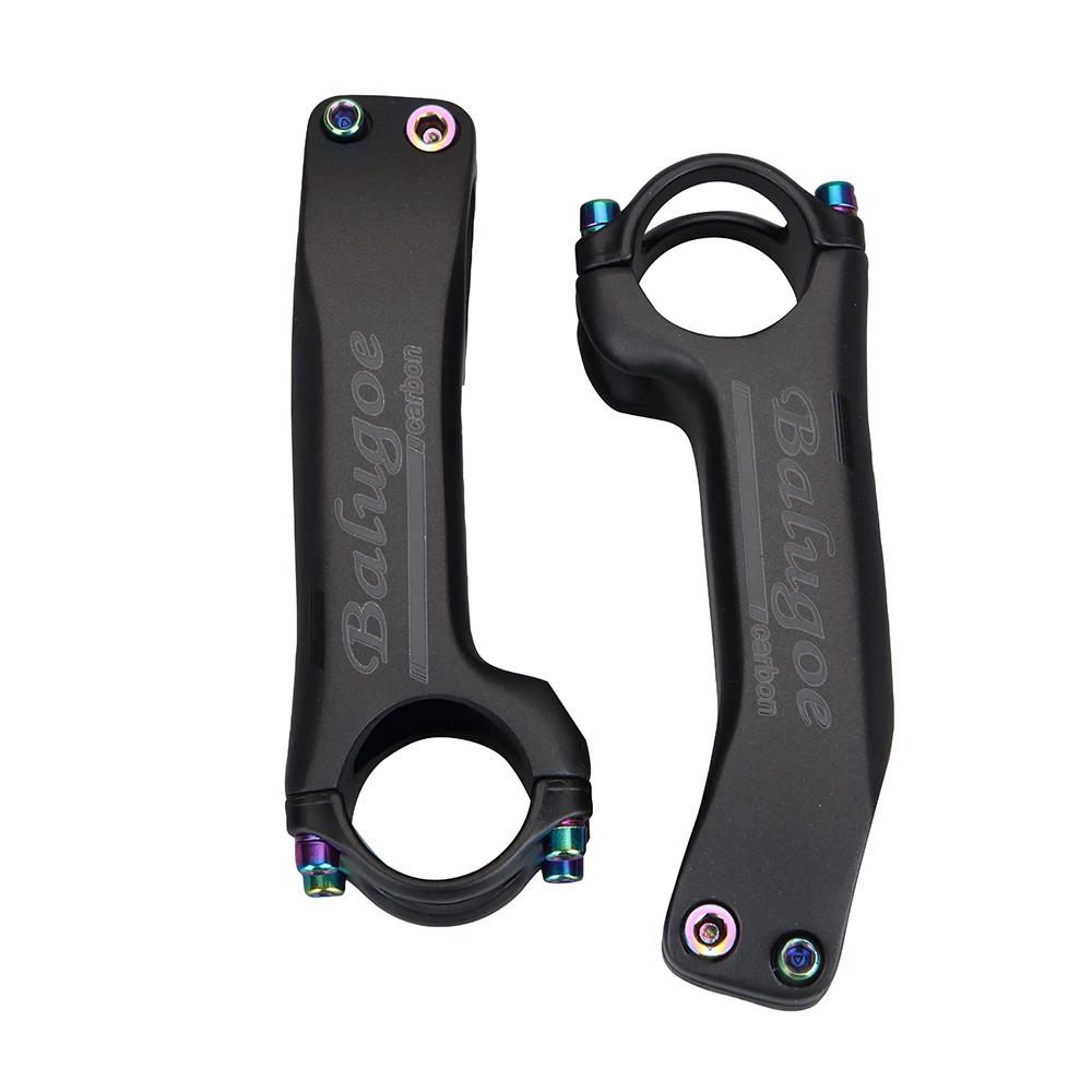BALUGOE Negative Angle Faucet Bright Label T1000 Carbon Fiber Mountain Bike Stem 6/17°31.8mm Rigid Strength Road Bike Stem