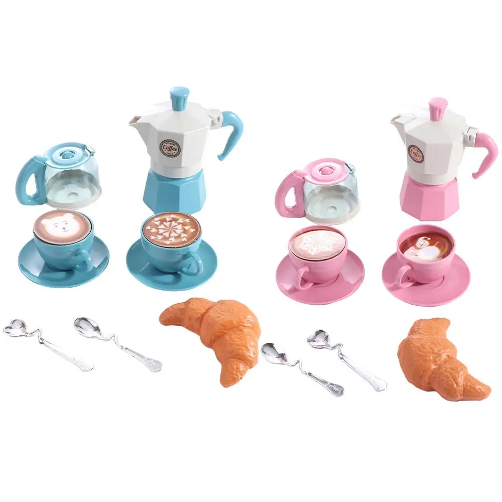 Coffee Machine Simulation Coffee Set Kettle Snack Pretend Play Play House Toy Kitchen Toy Education Afternoon Tea Toy DIY Toy