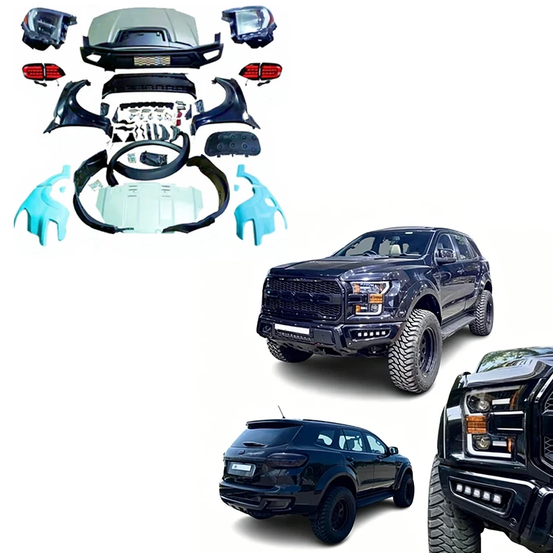 

For Ford Everest Modified To F150 Body Kit Front Rear Bumper Upgrade Exterior Replacement ABS Accessories