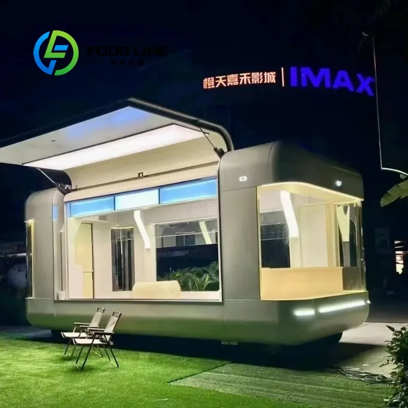 Customized Fully-Equipped Modern Catering Food Truck Mobile Kitchen for Pizza Coffee Ice Cream BBQ Taco Hotels