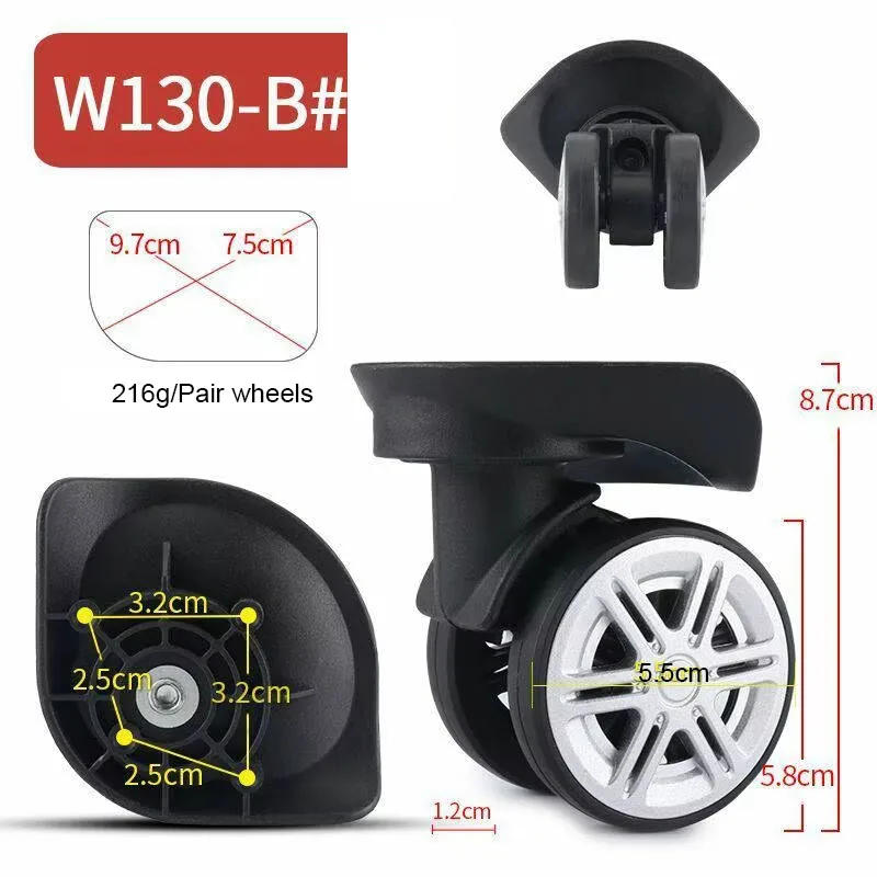 Trolley Case W130-B Travel Luggage Universal Wheel Roller Swivel Castor TM50 Trolley Case Suitcase Pull Baggage Box Replacement