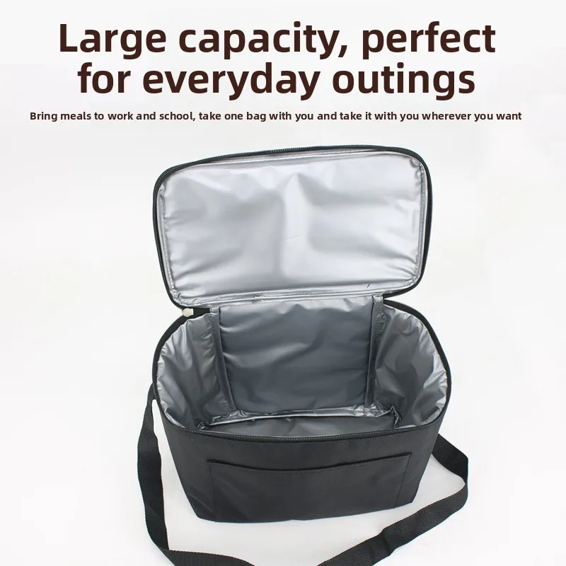

Thickened Oxford Cloth Insulated Lunch Bag Large Capacity Portable for Outdoor Picnic