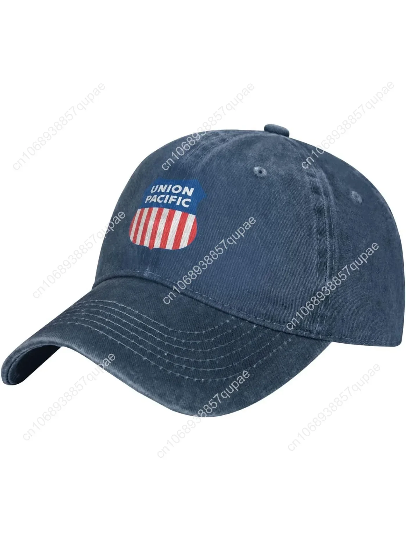 

Union Pacific Railroad Denim Trucker Hat Baseball Cap for Men Or Women Cowboy Dad Black