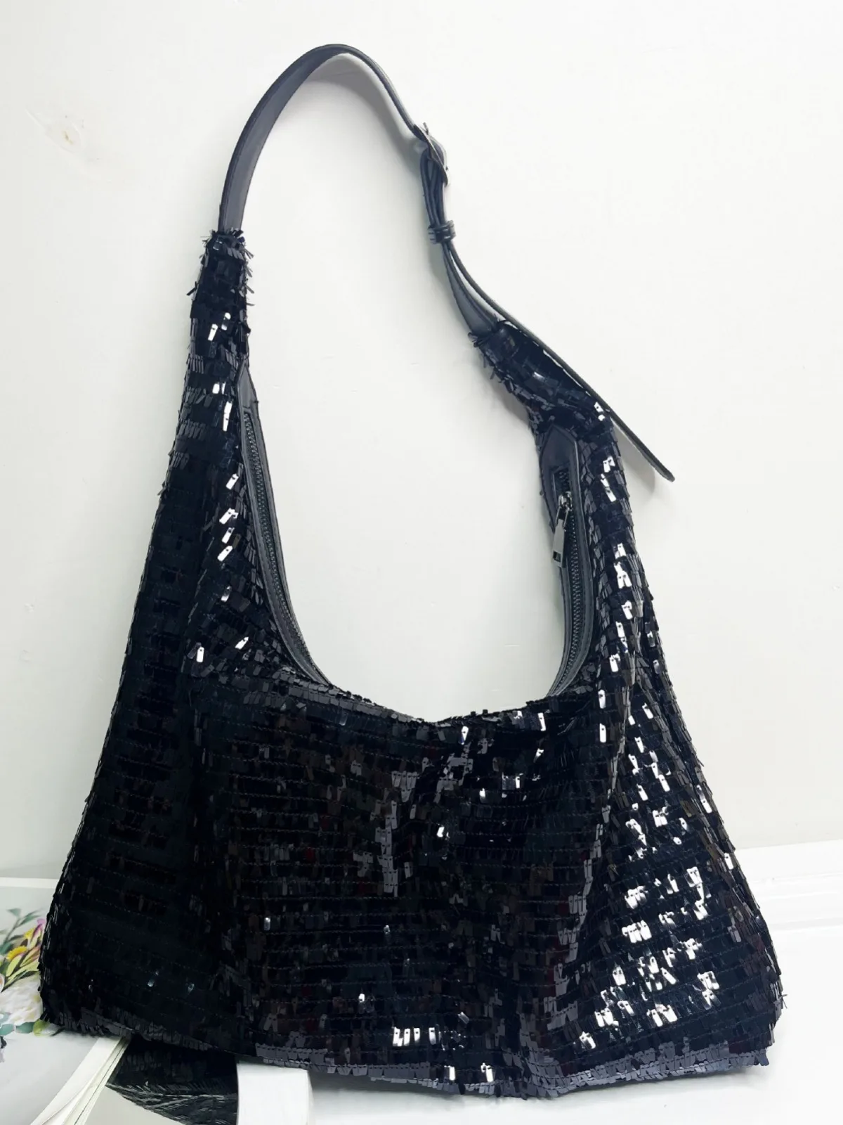 

Повседневная большая сумка с блестящими блестками, высококачественная женская сумка большой вместимости, блестящий клатч, сумка на плечо, подмышки