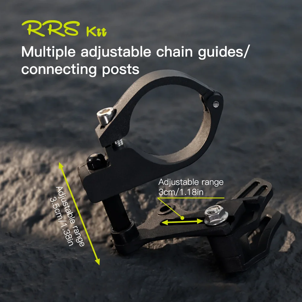 Rrskit MTB Bicycle Chain Guide Positive And Negative Tooth Chain Stabilizer To Prevent Chain Drop for Mountain Road Bike