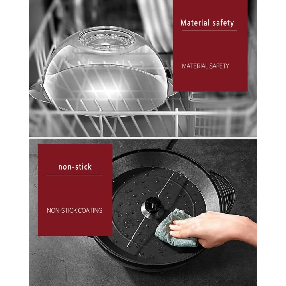 Popcorn Machine, 850W 3.6L Popcorn Popper Maker, Nonstick Plate, Electric Stirring with Quick-Heat Technology, Cool Touch Handle