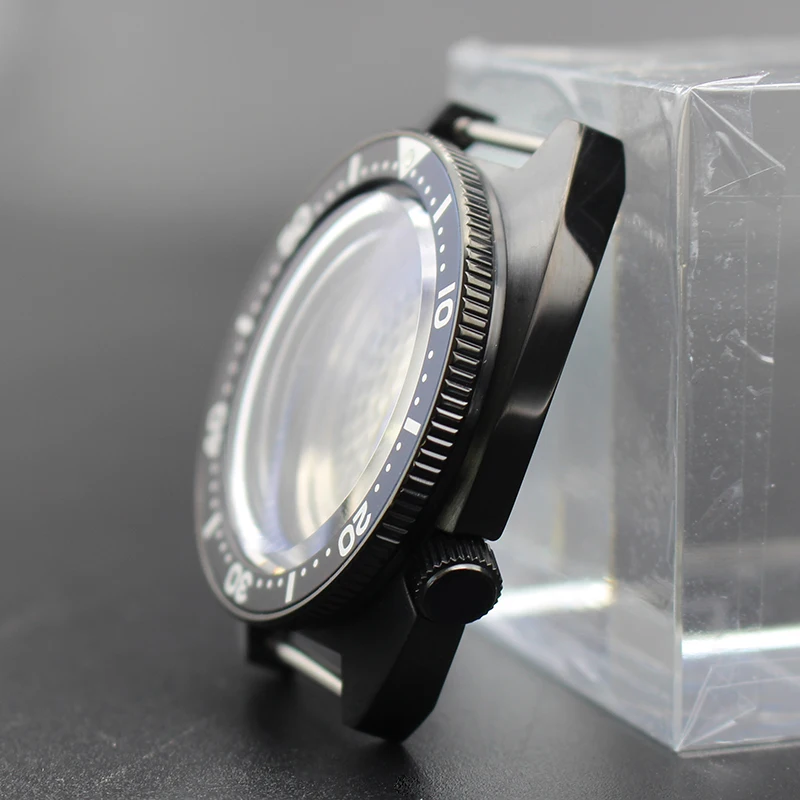 Pvd Black 41MM Luxury Watch Case With chapters Ring Sapphire Crystal For Mod SKX Abalone Seiko NH35 NH36 NH34/38 4R36 Movements