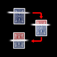 Card back color-changing magnet version Magic ribbon visual close-up poker show shock magic props