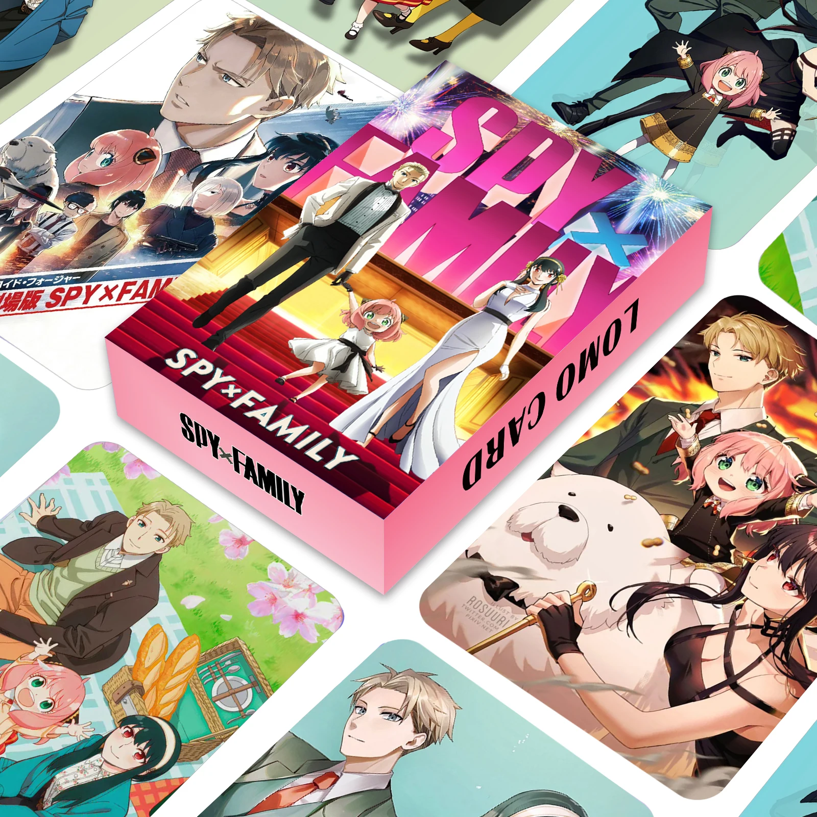 SPY×FAMILY Japanese Anime Lomo Card One Piece 1pack/96pcs Card Games With Postcards Message Photo Gift Fan Collection Girls Toy