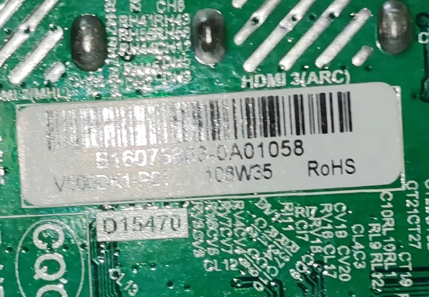 TP.MS3393.PC821 Placa-mãe de TV três em um LT49T650BBS funcionando com boa foto física