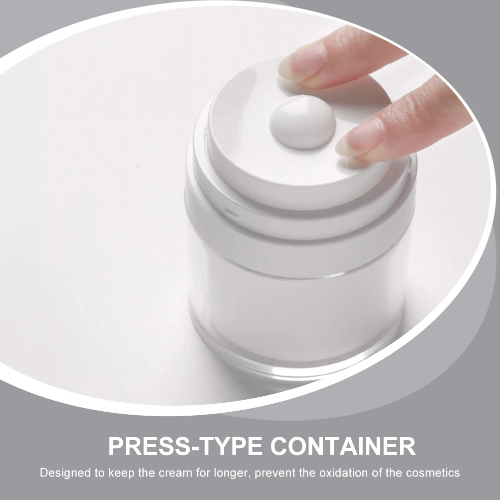 

4 Pcs Cream Bottle Moisturizer Pump Jar Skincare Massage Container with Cover Portable Bottles Airless Jars