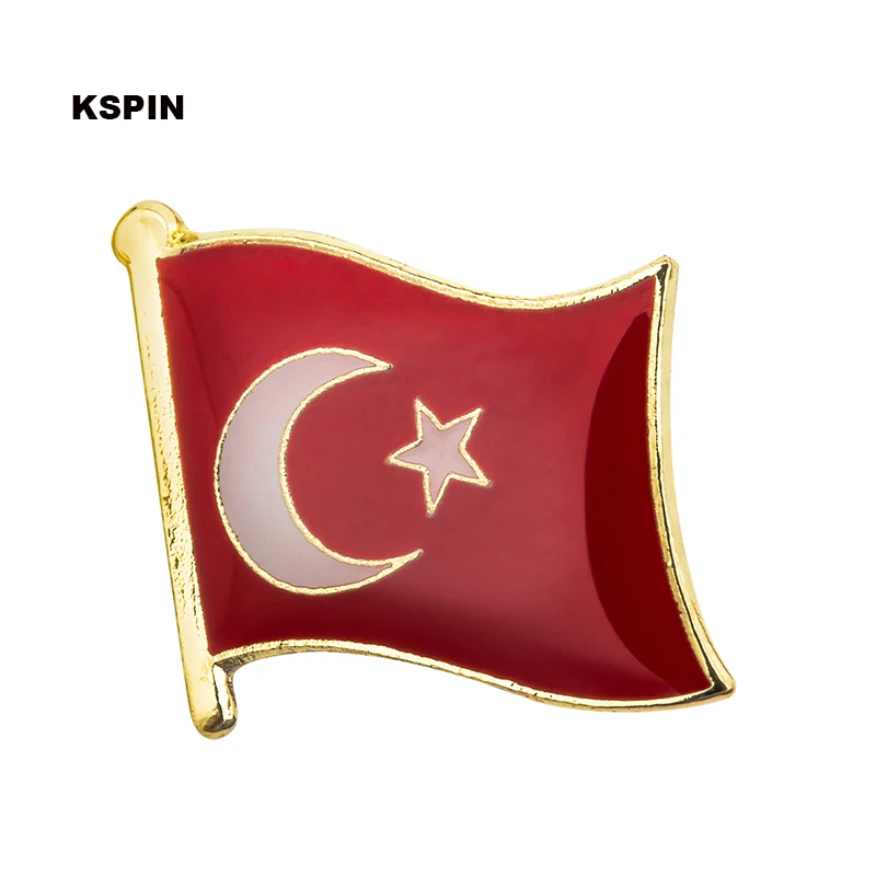 Turkey Flag Badge Brooch Natinal Lapel Pins Flag Lapel Pins Country Flag Badge