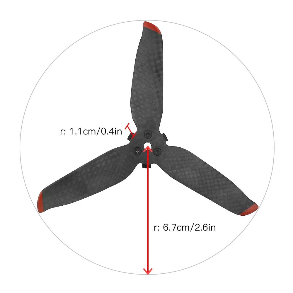 

Carbon fiber propeller blades are suitable for DJI FPV Combo ride through aircraft drone accessories