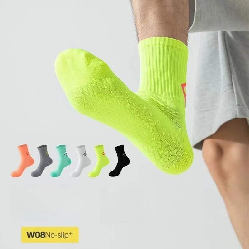 Esportes ao ar livre marthon bicicleta equitação treinamento de fitness tripulação meias correndo unisex das mulheres dos homens tubo médio rapidamente seco