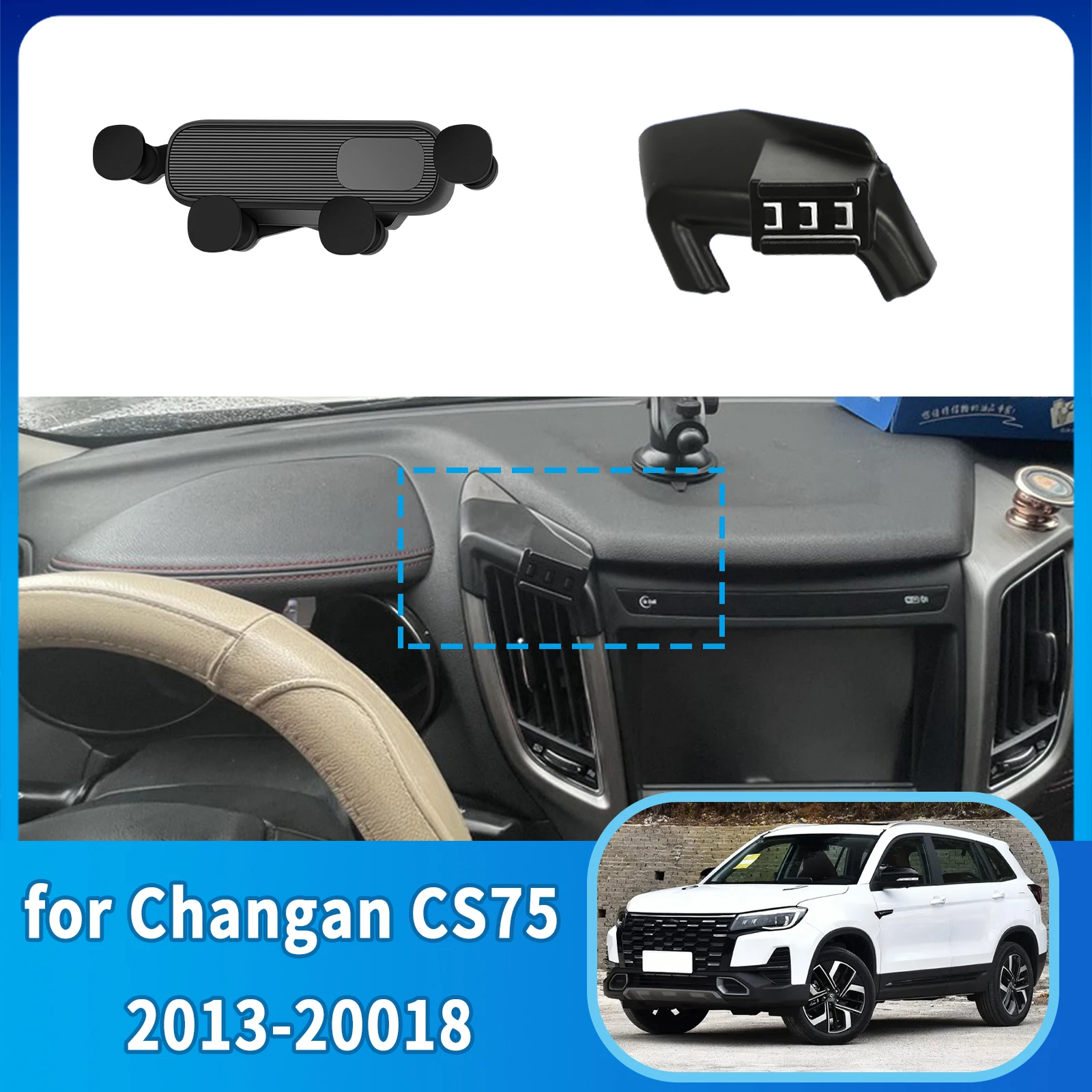 

​​fit for Changan CS75 2013~2018 Phone Holder, Dashboard Screen Mount Bracket Easy Installation​​ Car accessoires