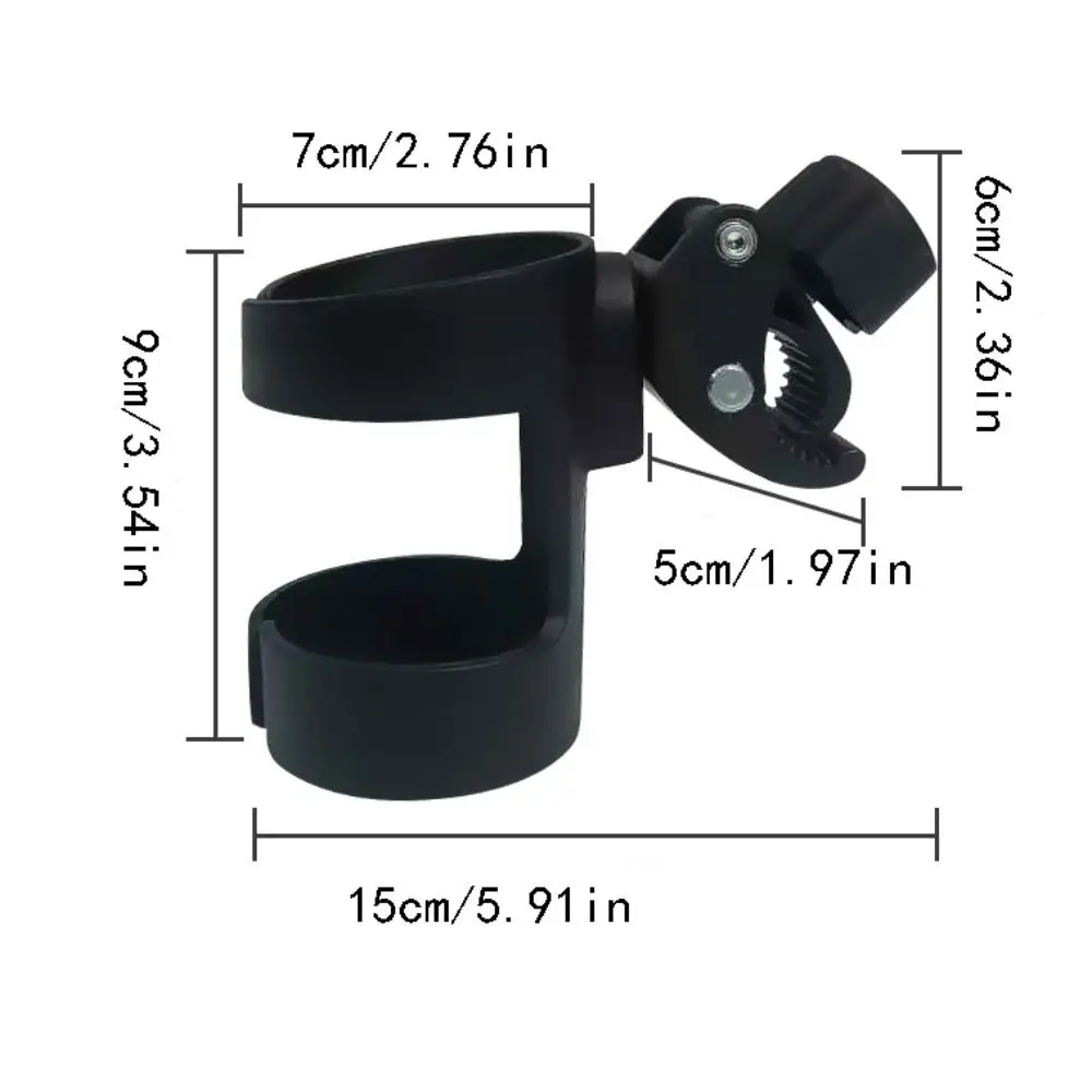 Детская коляска, держатель для чашки, противоскользящий многофункциональный держатель для бутылки с водой на велосипеде, 360° °   Поворотные аксессуары для колясок
