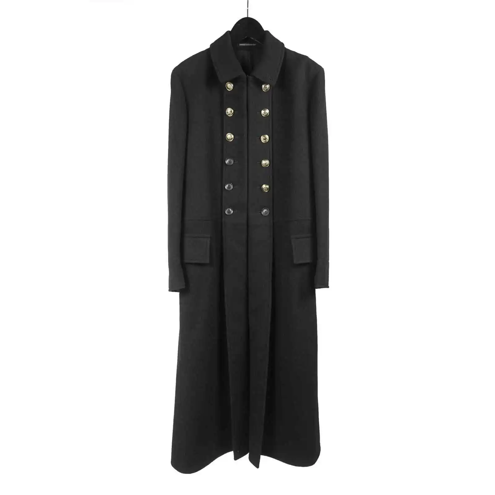 

TOP-YAMAMOTO original men's wool woolen coat long autumn and winter thickened warm jacket British style