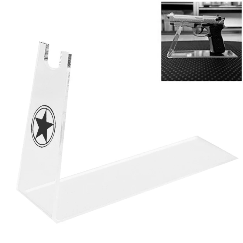 New Boutique Store Display Props Clear Acrylic Outdoor Pistols Holder Gun Model Showing Gun Display Stand Rack