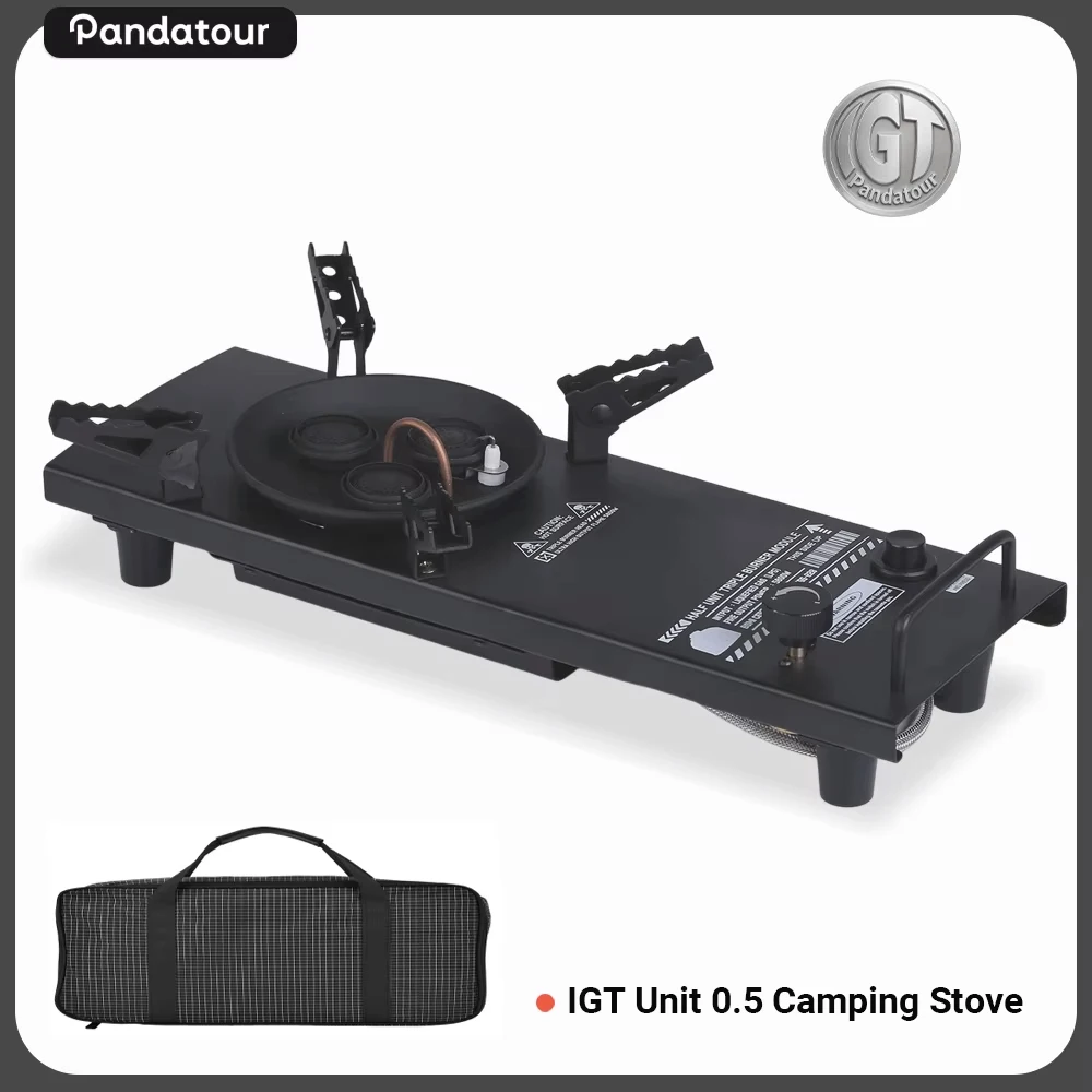 

Портативная походная плита Pandatour IGT 6500 Вт с высокой мощностью, складная, для кемпинга и активного отдыха, легко устанавливаемая, новая, ветрозащитная горелка