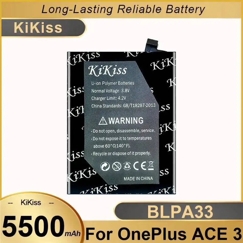 

Стабильный прочный аккумулятор 5500 мАч для мобильного телефона Oneplus Ace 3 BLPA33