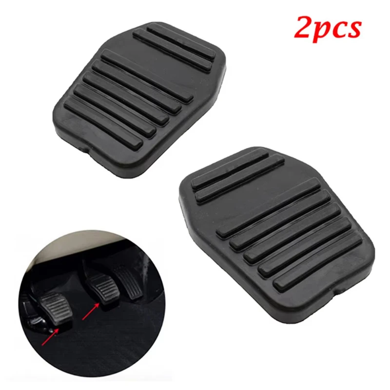 Rubber Brake Clutch Foot Pedal Pad Cover Replacement For Ford Fusion JU 2001 2002 2003 2004 2005 2006 2007 - 2009 2010 2011 2012