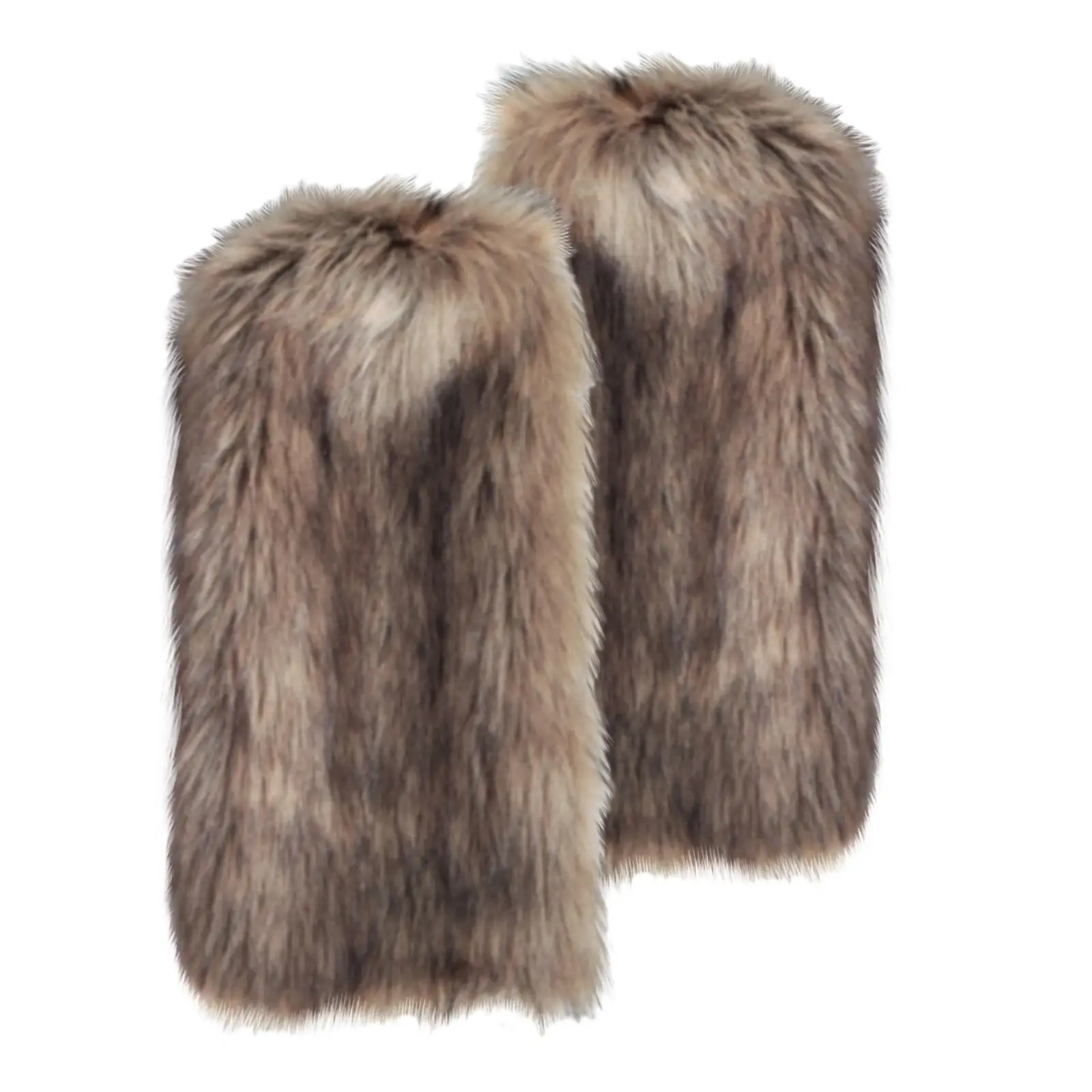 Faux Fur Leg Warmers for Women Winter Boot Cuffs Knitted over Knee Socks Fluffy Leg Covers for Cosplay Dance