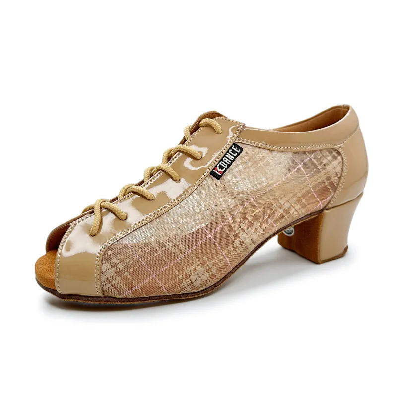 Chaussures de danse latine en cuir pour femmes adultes, l'offre elles souples, confortables, modernes, semelle extérieure en cuir de vachette, baskets de salle de Rh