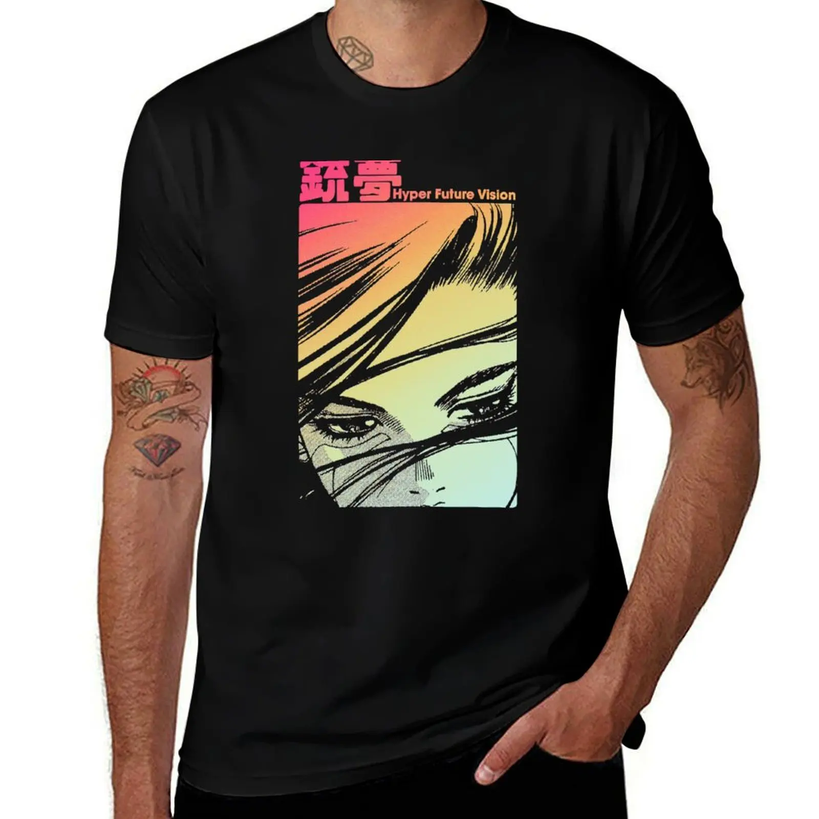 

Hyper Future Vision Gunnm T-Shirt anime stuff summer top vintage anime shirt mens graphic t-shirts anime
