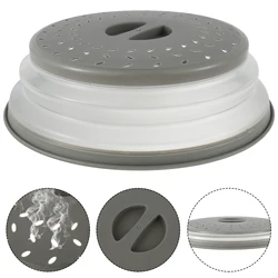 Microwave Splatter Cover 10.5inch Collapsible with Handle Multi Functional Microwave Plate Cover BPA Free Dishwasher-Safe