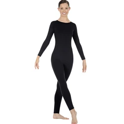 Adult Turtleneck Spandex Ballet Unitard Zipper-Back Long Sleeve Dance Wear Women Jumpsuit One Piece Bodysuit Halloween Outfit