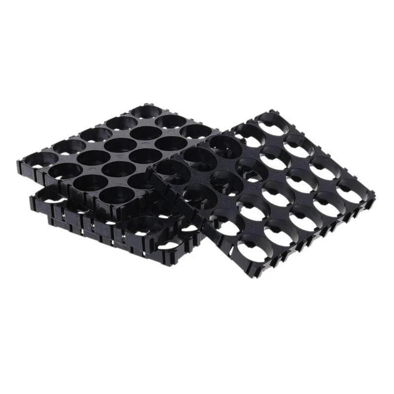 4Pack 4x5 18650 Battery Holder Bracket Cell Safety Anti Vibration Plastic Cylindrical Brackets 18650 Lithium Batteries
