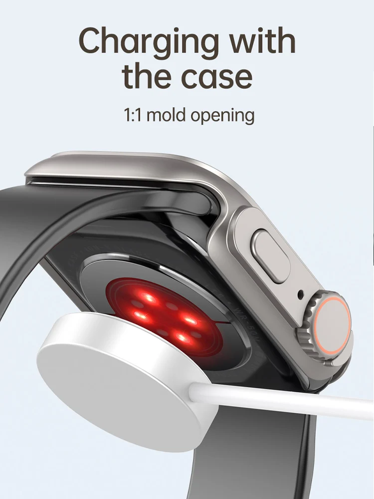 Funda para Apple Watch de 44mm, 45mm, 41mm, 40mm, Protector de pantalla 1:1, actualización a Ultra 49mm, cubierta de PC + vidrio iwatch series 8, 7, 6, 5, SE, 4