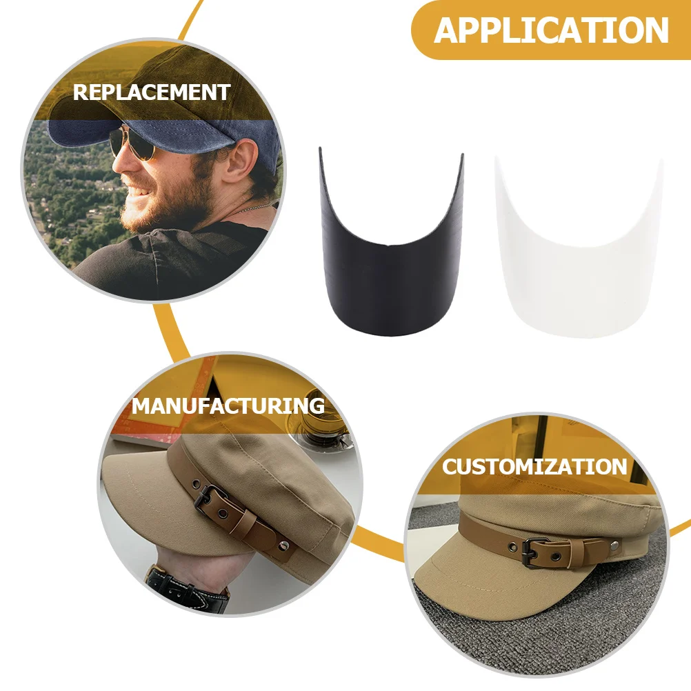 10Pcs Premium Baseball Hat Brims Replacement Inserts Sturdy Visor Board for Caps DIY Hat Shaper Sun Shield Panel