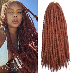 Marley Hair-trenzas de ganchillo Afro Kinky Twist, cabello trenzado de Marley, cabello rizado senegalés, cabello trenzado sintético, 18 pulgadas