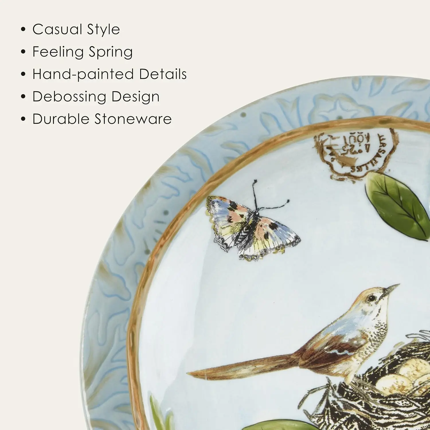 12-częściowy zestaw naczyń Toulouse Blue, serwis dla 4 osób