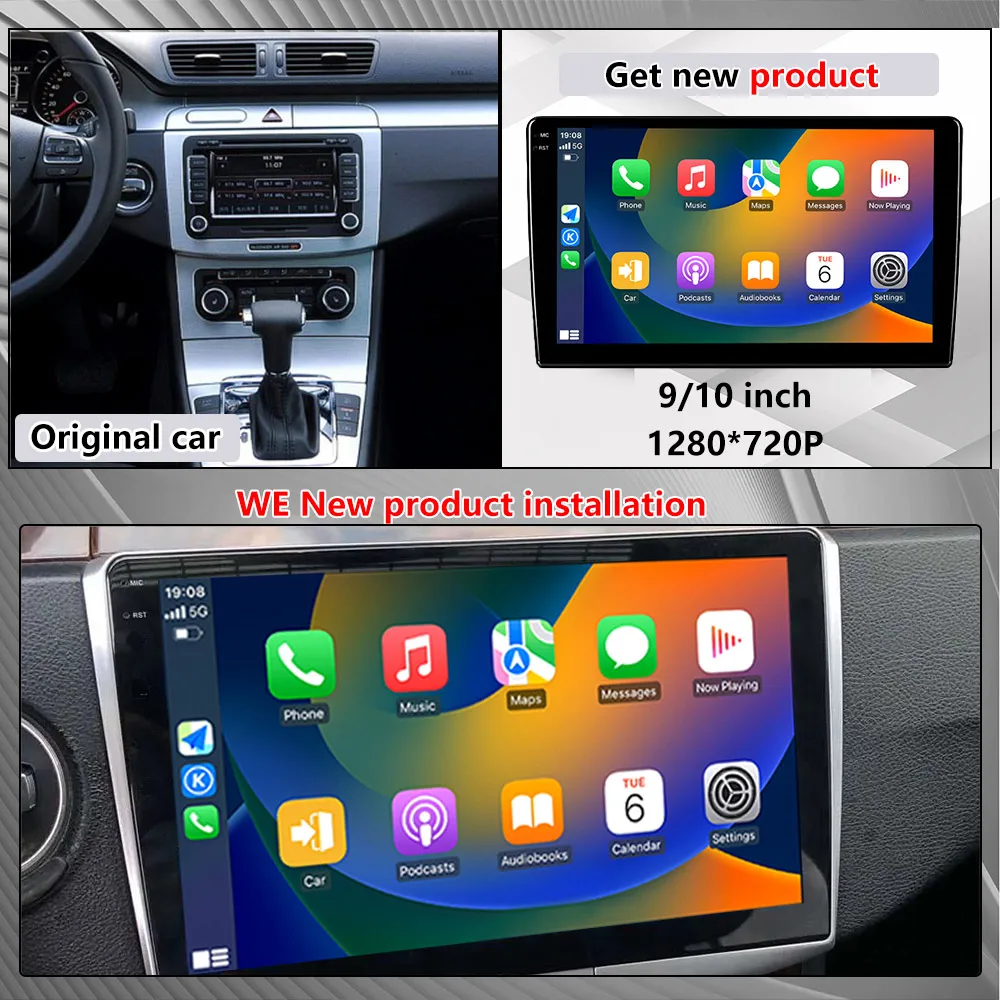 Radio Modify For Volkswagen VW CC 2009-2013 Wireless Carplay Car Multimedia Player Upgrade Touch Screen Android Auto Car Play