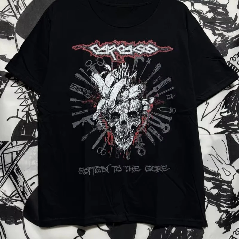 تي شيرت The Carcass Death Metal Band المحيطي من القطن الصخري، طباعة استعادة الطرق القديمة للرجال والنساء #1