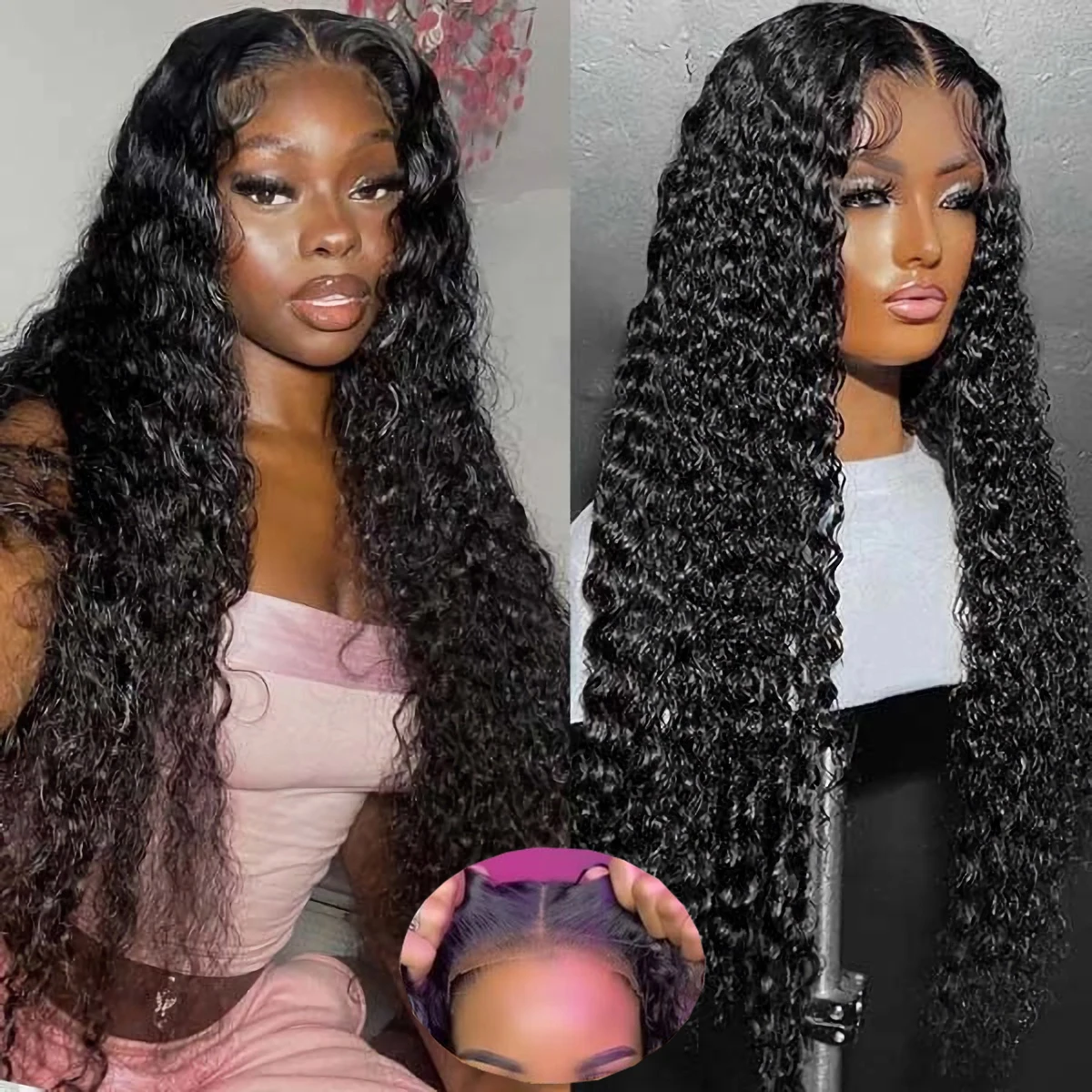 

CEXXY Wear And Go Glueless Human Hair Wig 13x4 Curly Wigs 7x5 Glueless Wig Human Hair Ready To Wear Deep Wave Wig Preplucked