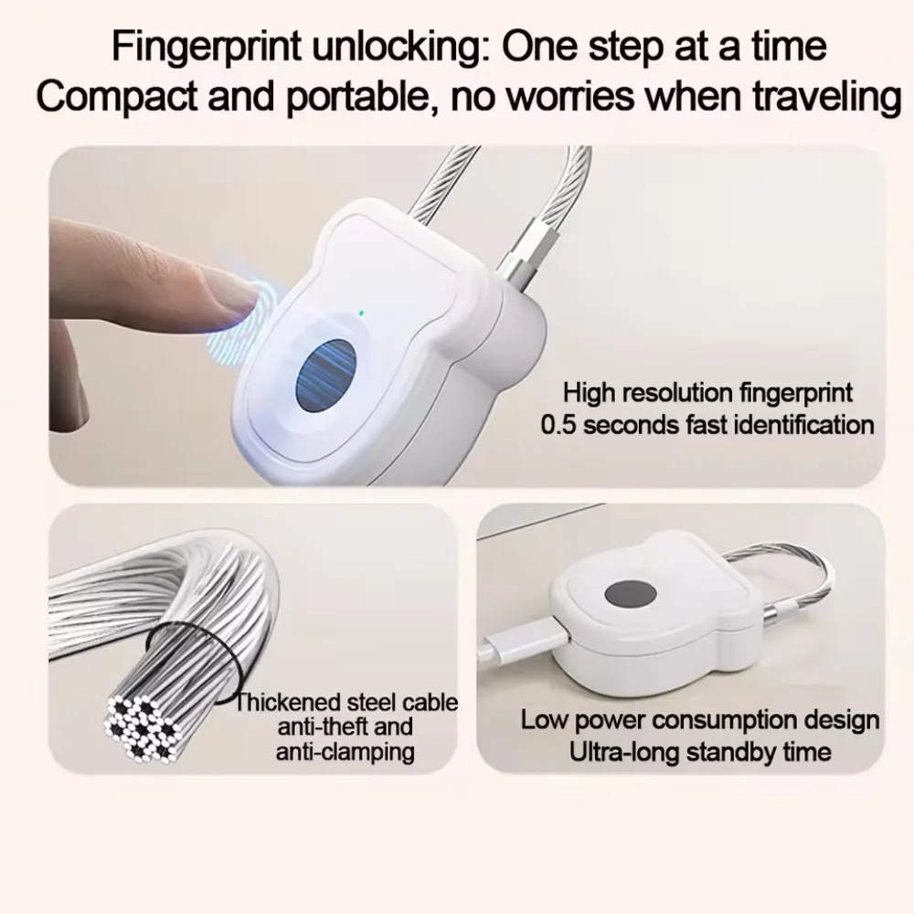 キーレス防水スマート南京錠 0.5 秒ロック解除 USB 充電キーレスロック盗難防止 ABS ポータブル盗難防止ロックジムロッカー