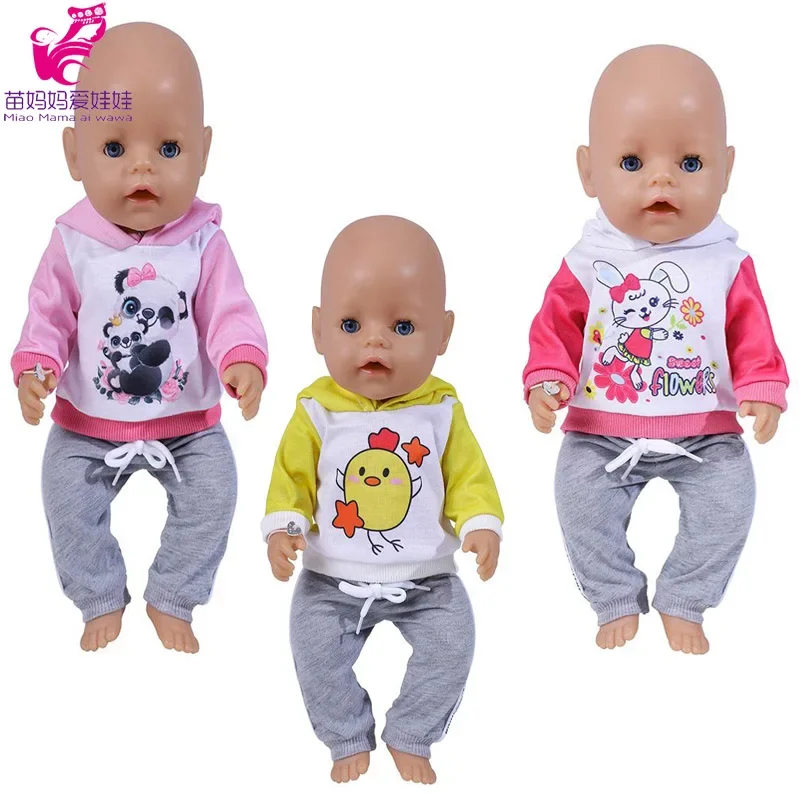 40 Cm Reborn Baby Doll Hoodie Sweater 43 Cm Dolls Clothes Girl Gifts