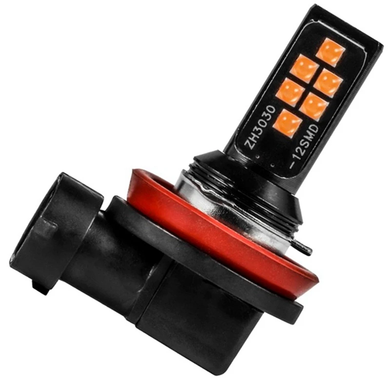 Luz antiniebla para coche, lámpara LED antiniebla de decodificación, H8/H11 3030 12Smd, blanco frío, 4 piezas