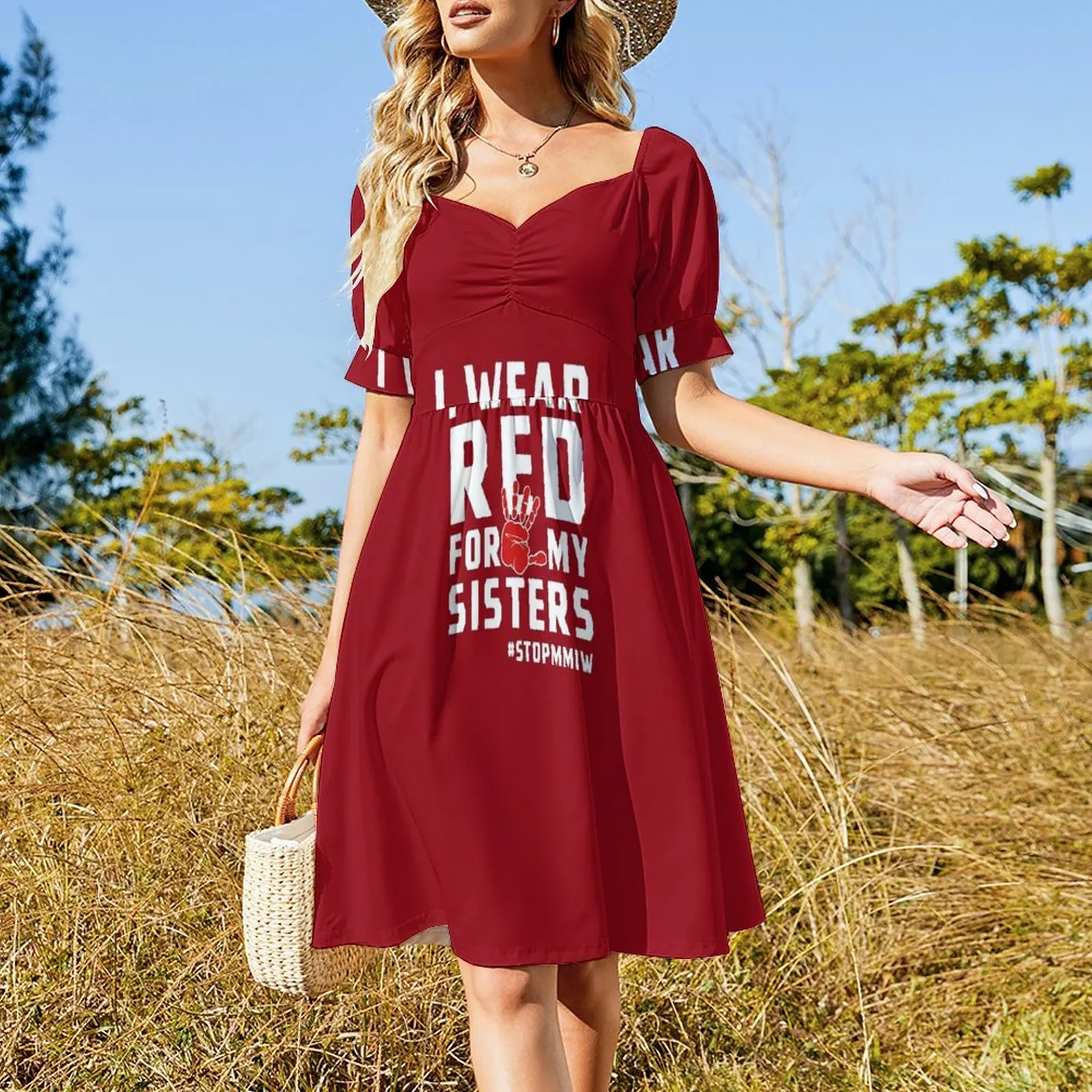 MMIW Red for Missing Murdered Indigenous Women Awareness Dress Women's summer dresses birthday dress for women