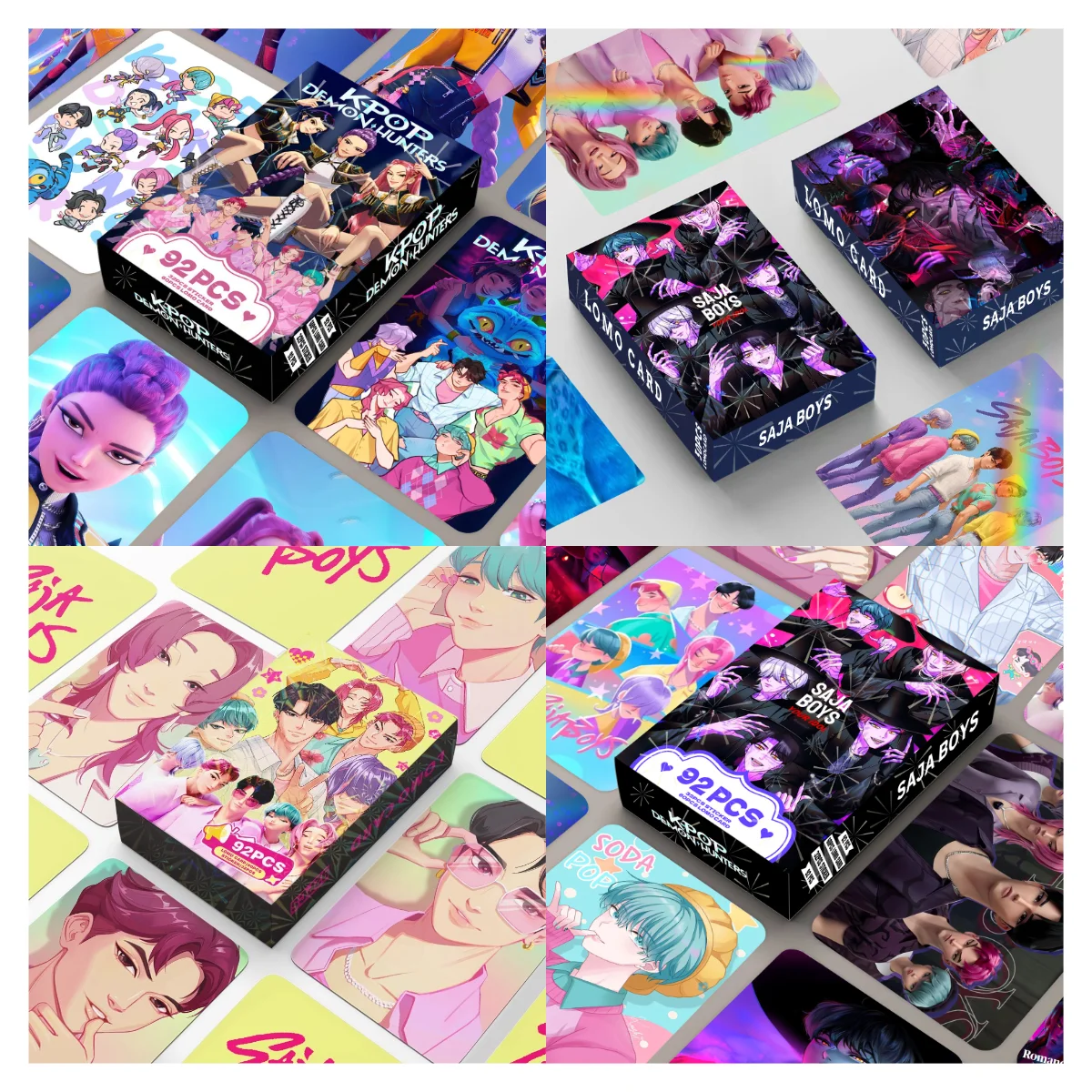 

k-pop saur DemonHunts 92 шт. (60lomocard + 32Sticker)fans товары периферийные аниме коллекционные карты премиум-класса высокой четкости