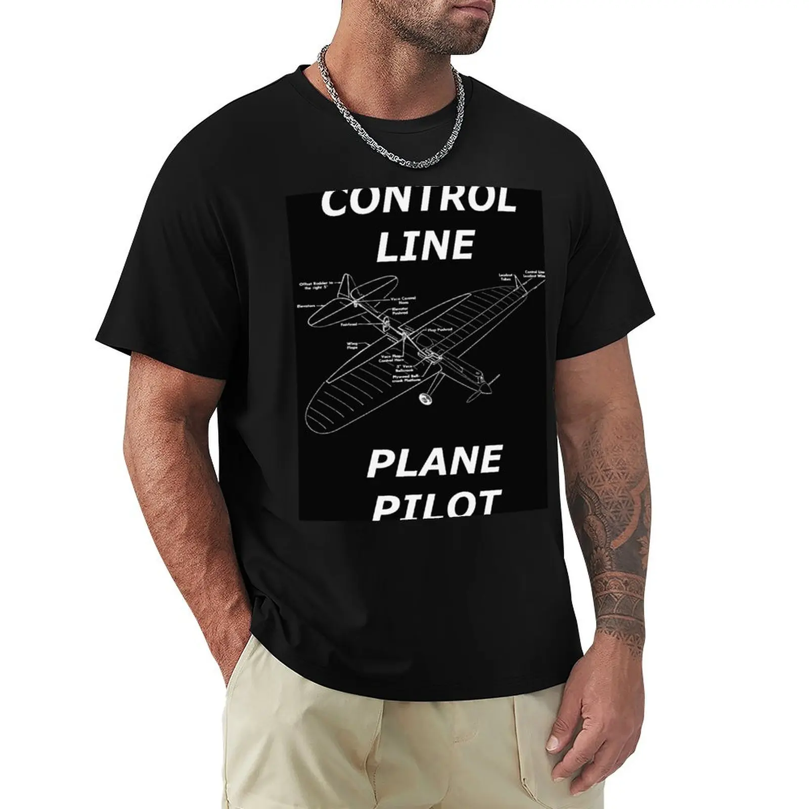 Control line plane pilot T-Shirt sports fans anime cute tops t shirt men