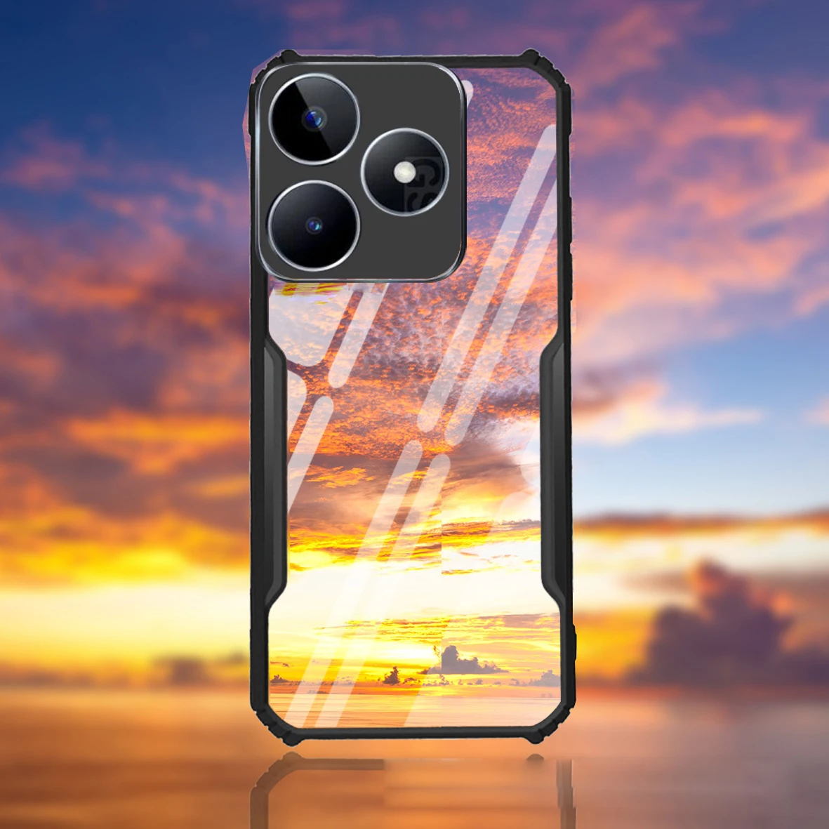 For OPPO Realme C51 C53 Note 50 Note 60 High Quality Anti-Drop Acrylic Back Shell Protective Lens Cover