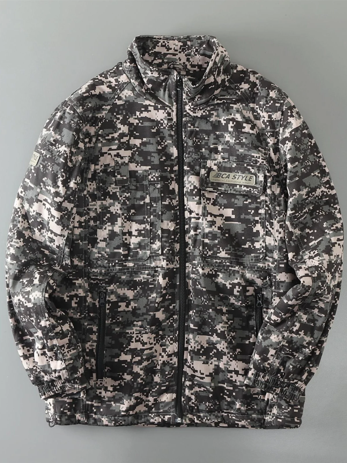 

Легкая удобная мужская хлопковая куртка на осень-зиму, ветрозащитная, теплая, камуфляжная, с воротником-стойкой, модная, в городском стиле