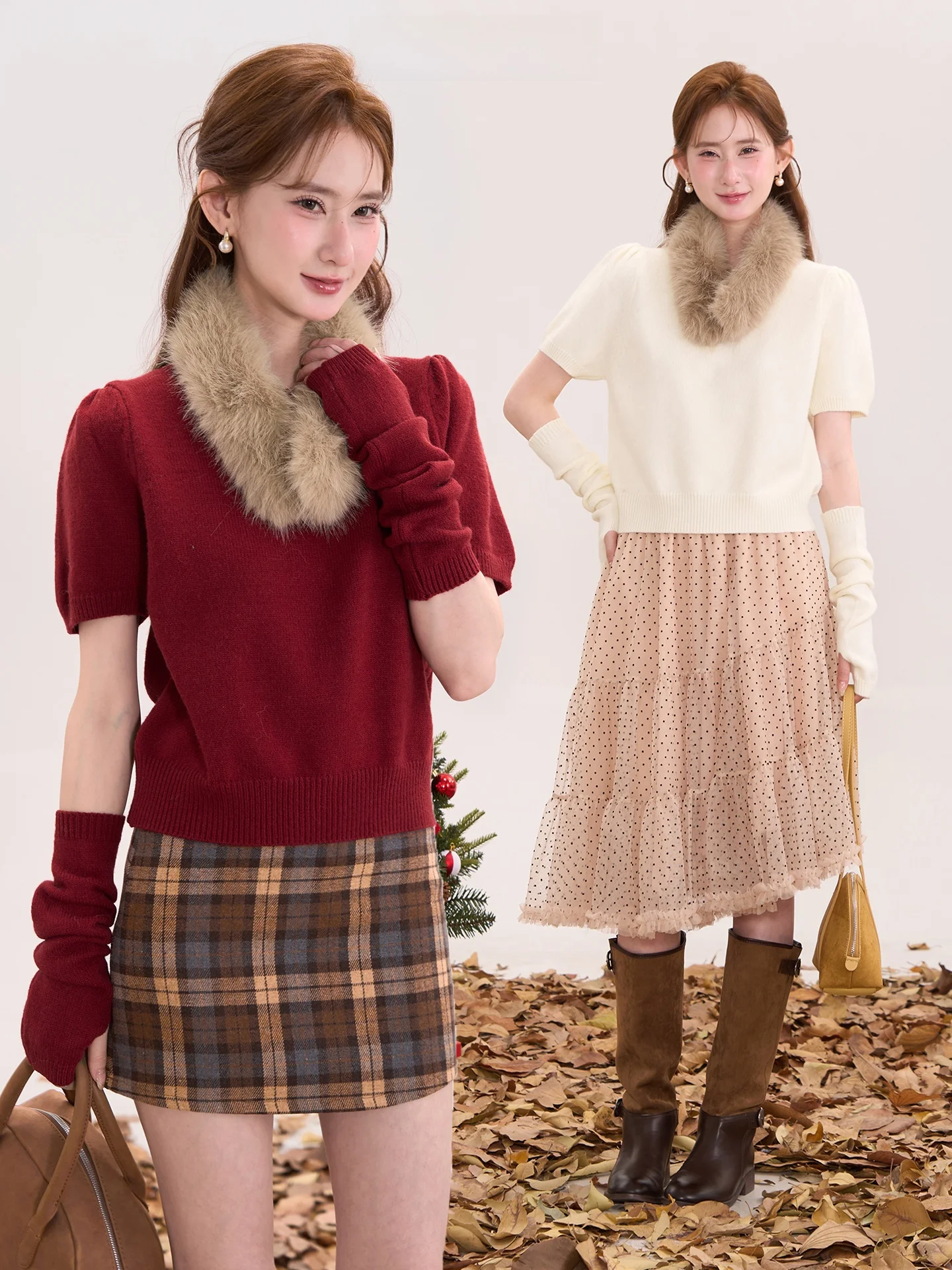 

Heme Knitted Plu Scarf Svel Sweater Women's Autumn Winter Soft Casual Sle Bubble Sve Warm Color Top