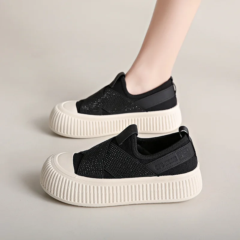 Woman Fashion Platform Shoes New Fashion Casual Slip-on Sneakers Fashion Hollow Breathable Women Lightweight Outdoor Footwear