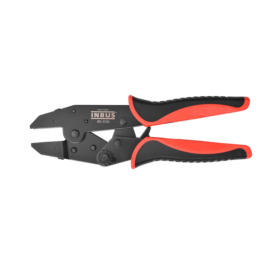 INBUS Crimping Pliers Easy Change jaw For Heat Shrink/Open Barrel/Non-Insulated /Ferrule Connectors Terminals Crimper IBS-3550